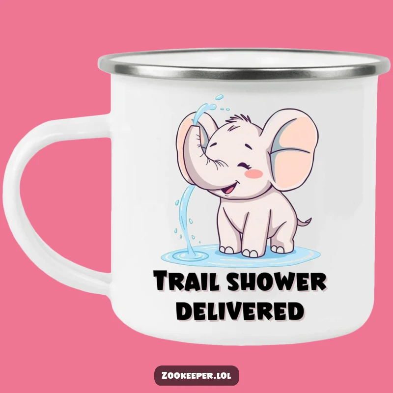 Funny Elephant Camping Mug: Durable & Hilarious Water Spray Design, Great Gift