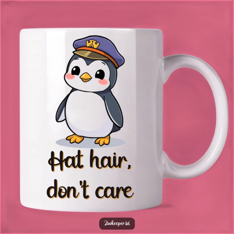 Funny Mischievous Penguin Mug - Hilarious Zookeeper Gift for Hat Thieves