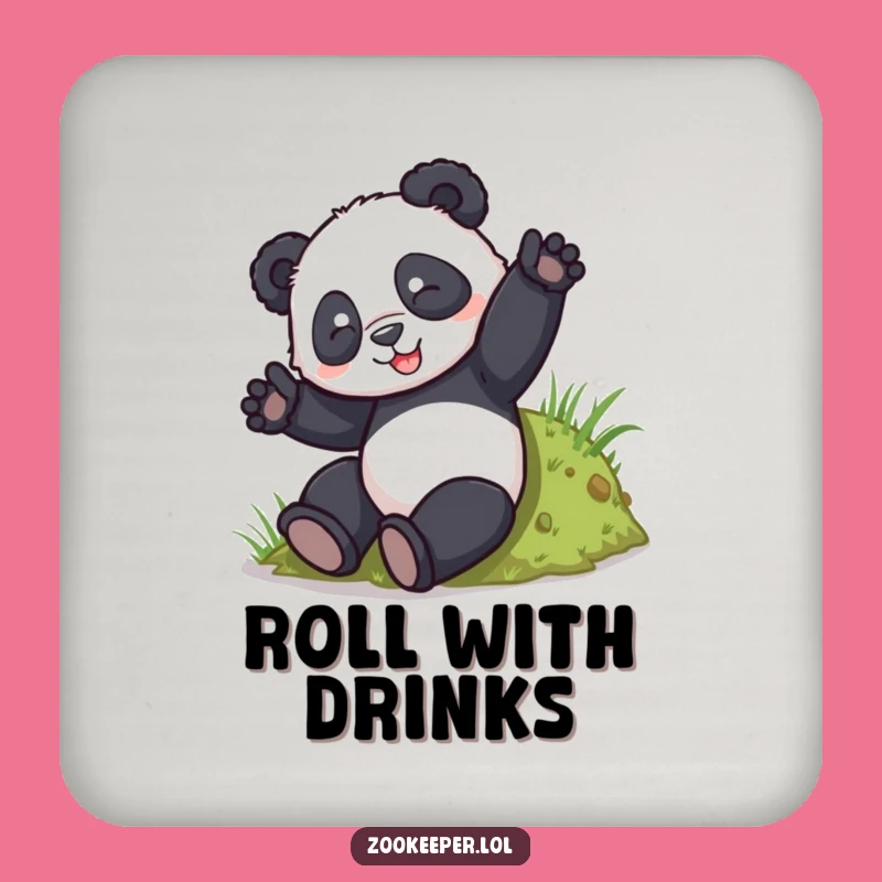 Funny Panda Tumble Coaster: Protect Surfaces with Panda Charm