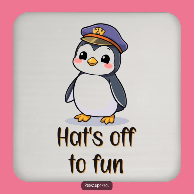 Funny Mischievous Penguin Drink Coasters - Protect Surfaces with Playful Fun