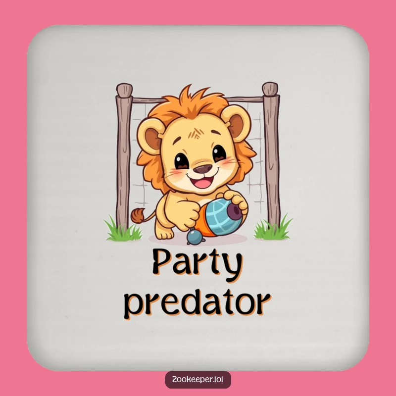 Funny Lion Cub Coaster: Protect Surfaces with Cub Charm