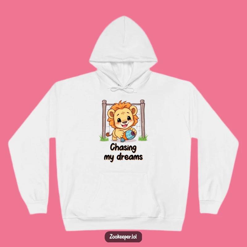 Funny Lion Cub Hoodie: Cozy and Cute Cub Chasing Toy