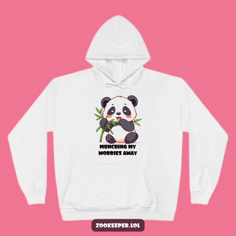 Funny Contented Panda Hoodie - Cozy Hilarious Zookeeper Gift