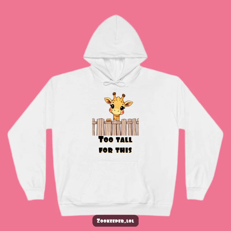 Funny Giraffe Hoodie: Cozy Curious Over Fence Design, Perfect Gift