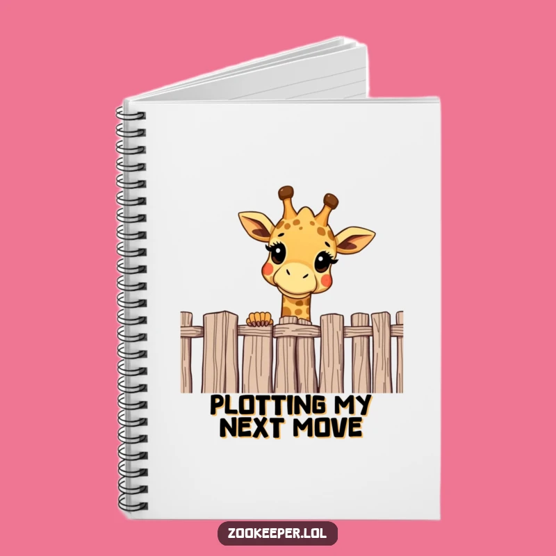 Funny Giraffe Notebook: Curious Over Fence Cover, Ideal Gift for Writers