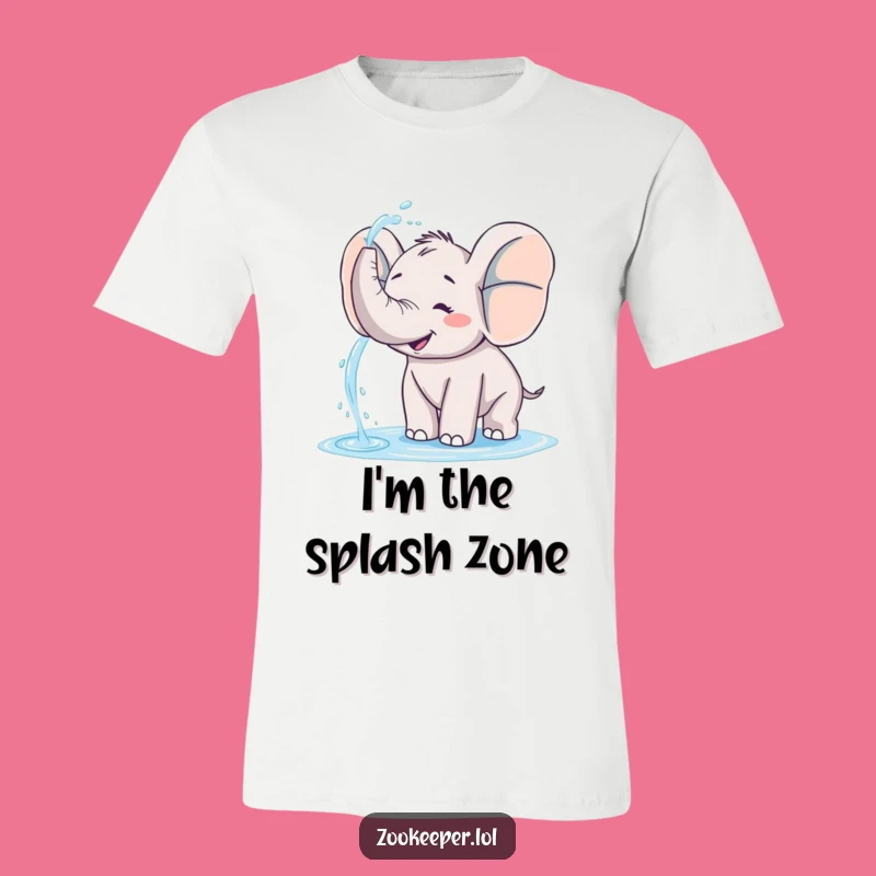 Funny Elephant T-Shirt: Playful Water Spray Design, Perfect Humorous Gift