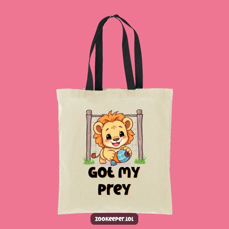 Funny Lion Cub Tote Bag: Carry Your Treasures with Cub-like Fun